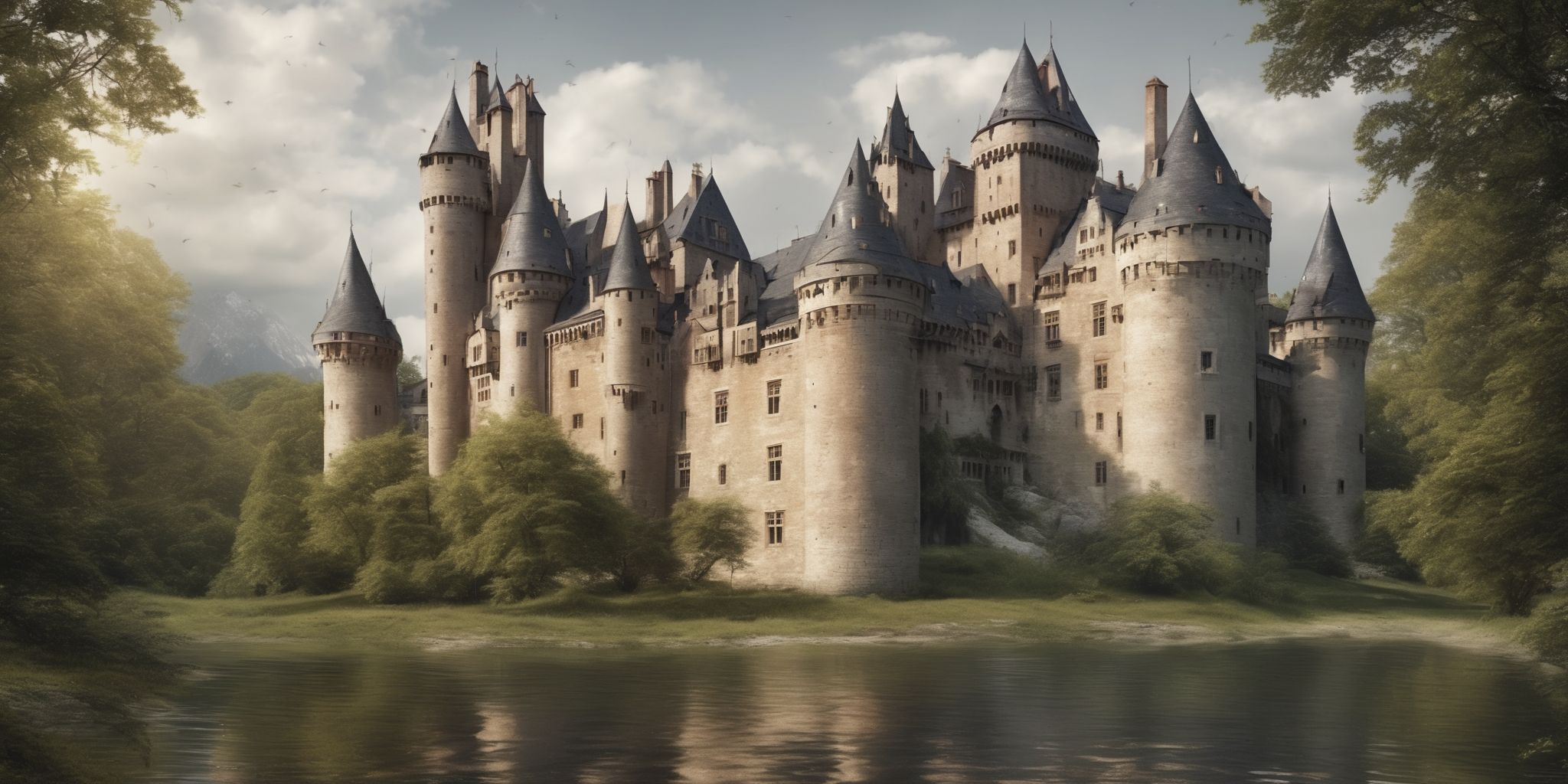 Castle  in realistic, photographic style