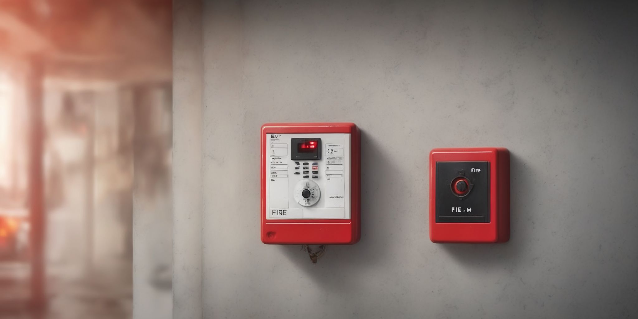 Fire alarm  in realistic, photographic style