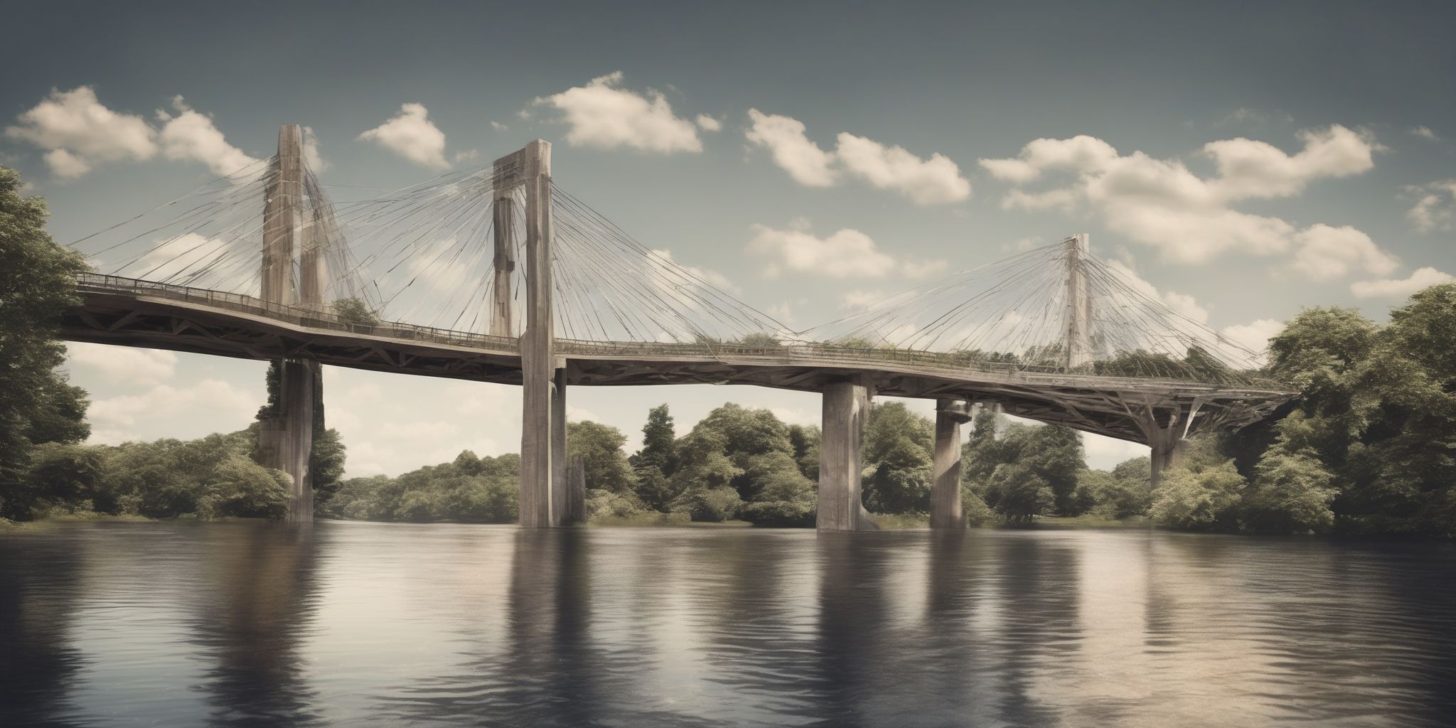 Credit Unions Services: Bridge  in realistic, photographic style