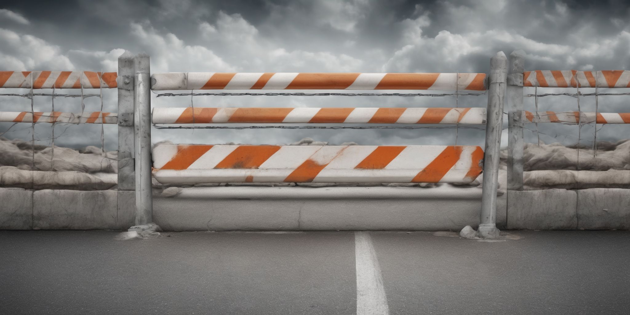 Barrier  in realistic, photographic style