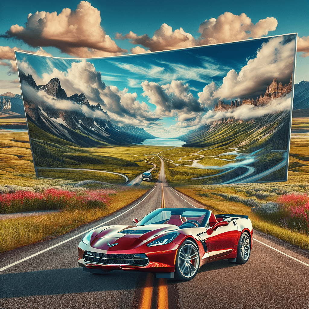Road trips -> Car  in realistic, photographic style