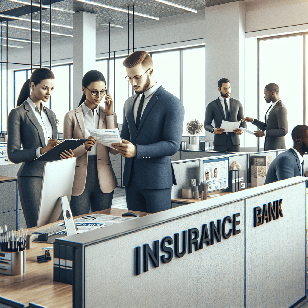 Bank insurance  in realistic, photographic style