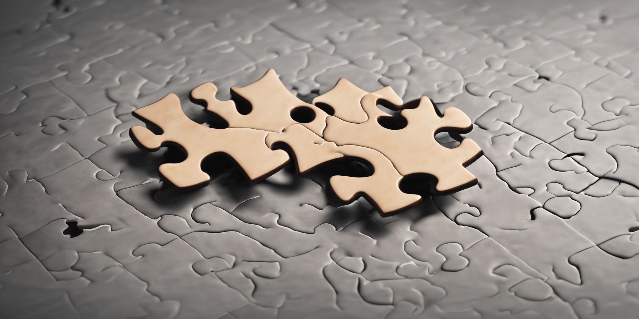 Puzzle piece  in realistic, photographic style