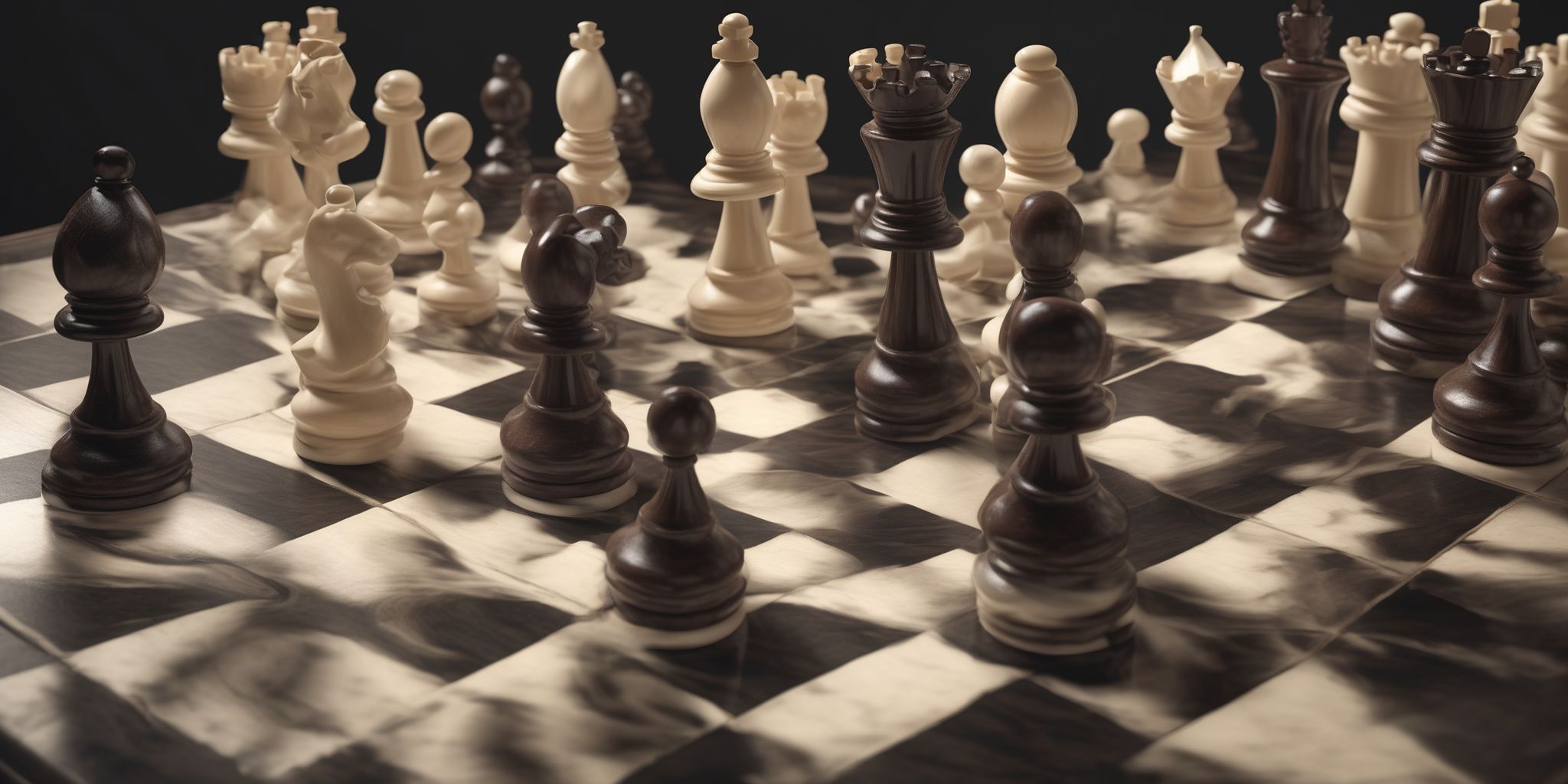 Chessboard  in realistic, photographic style