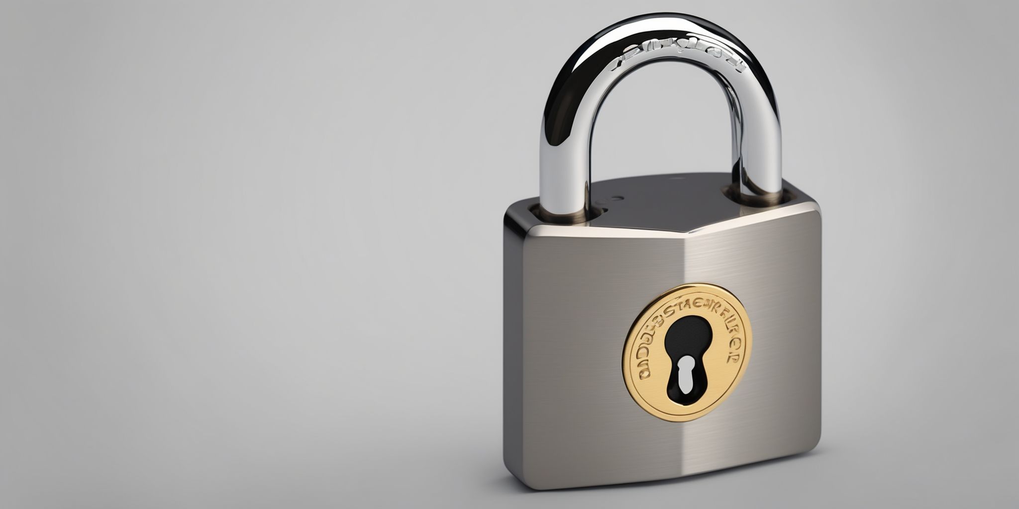 Padlock  in realistic, photographic style