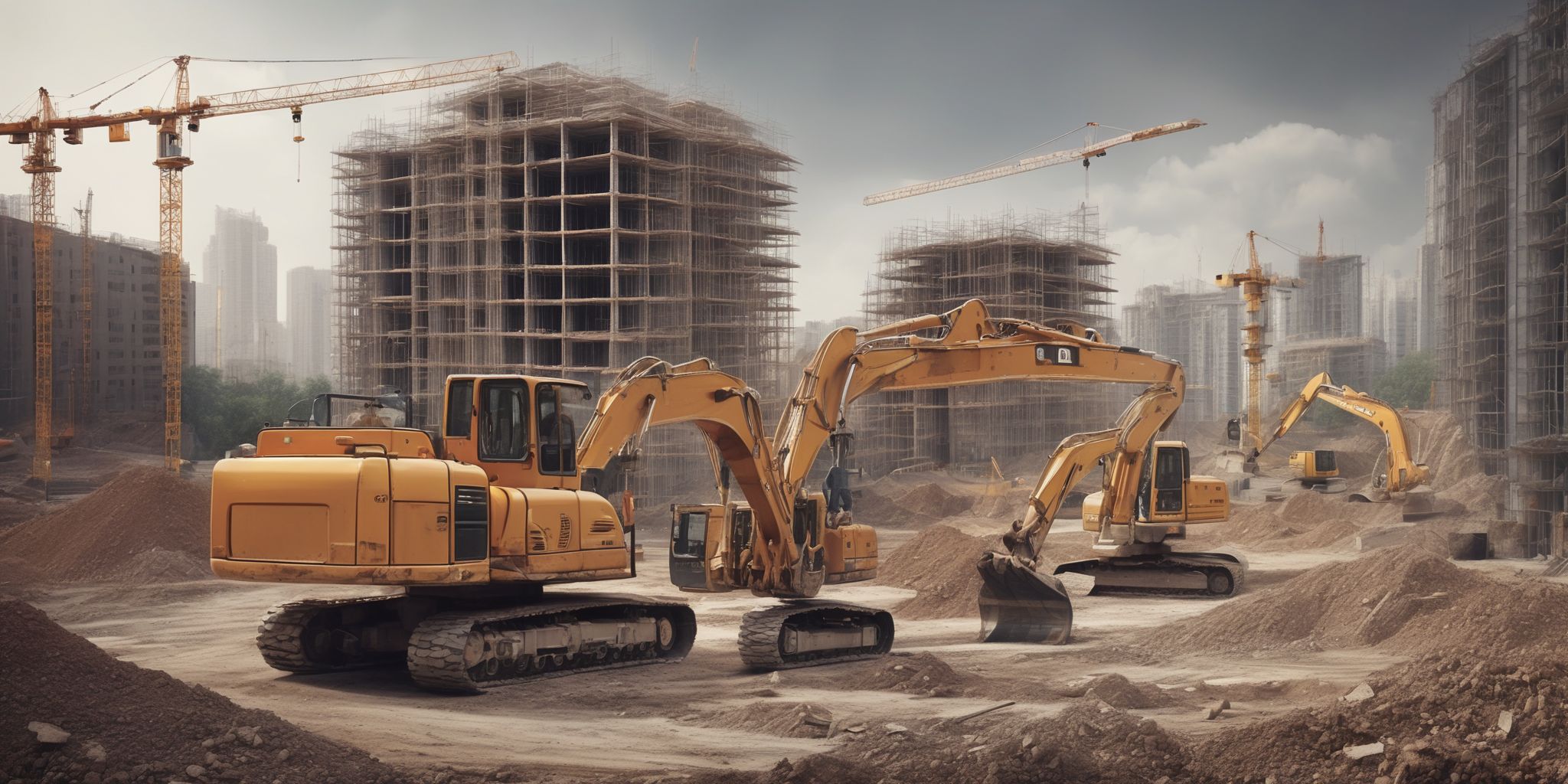 Construction  in realistic, photographic style