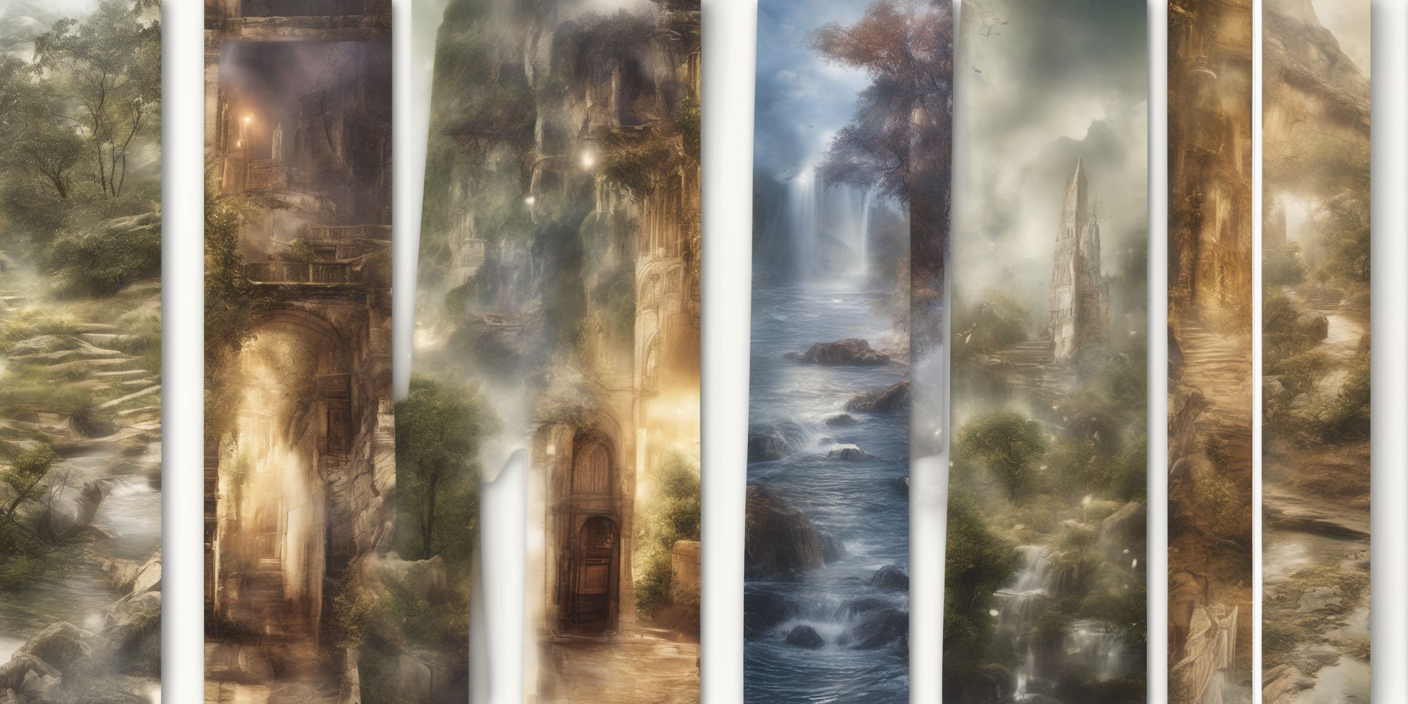 Bookmarks  in realistic, photographic style