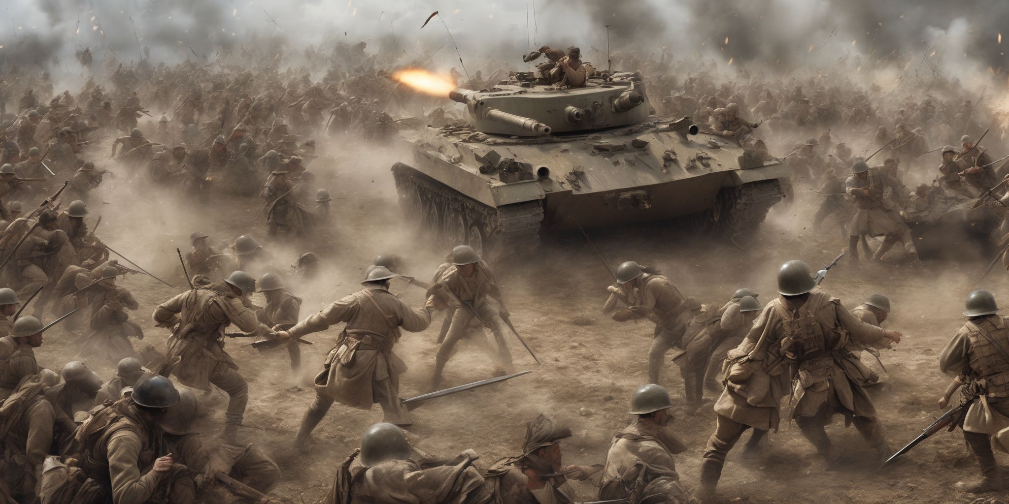 Battle  in realistic, photographic style