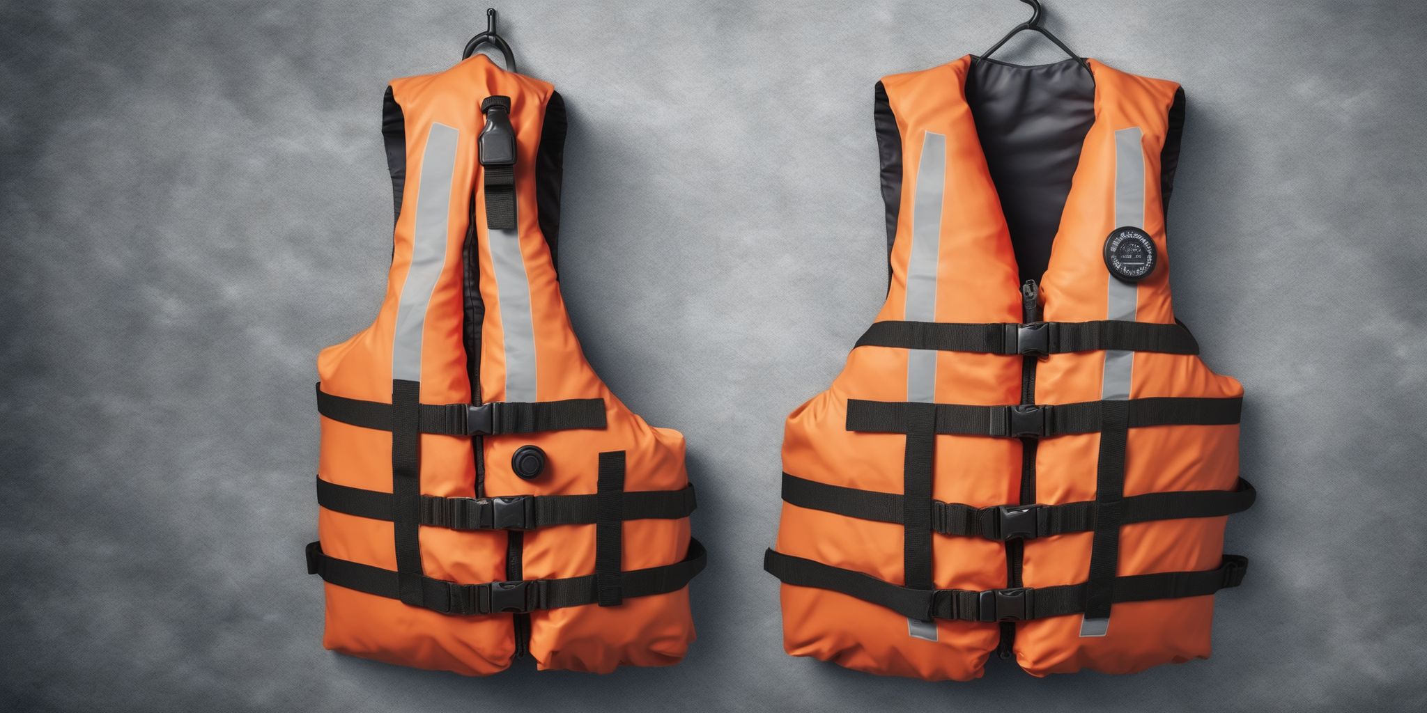 Life vest  in realistic, photographic style