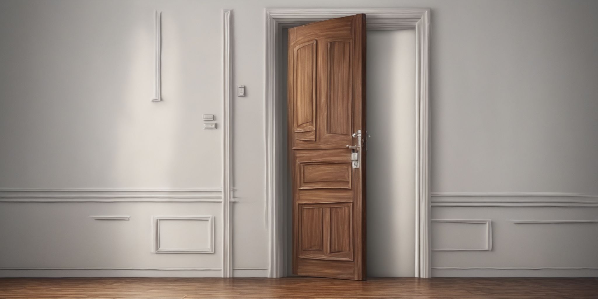 Open door  in realistic, photographic style