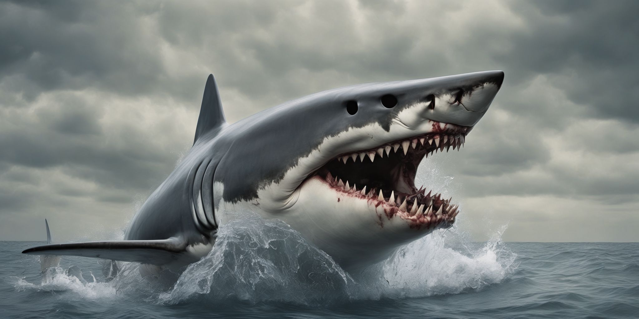 Jaws  in realistic, photographic style