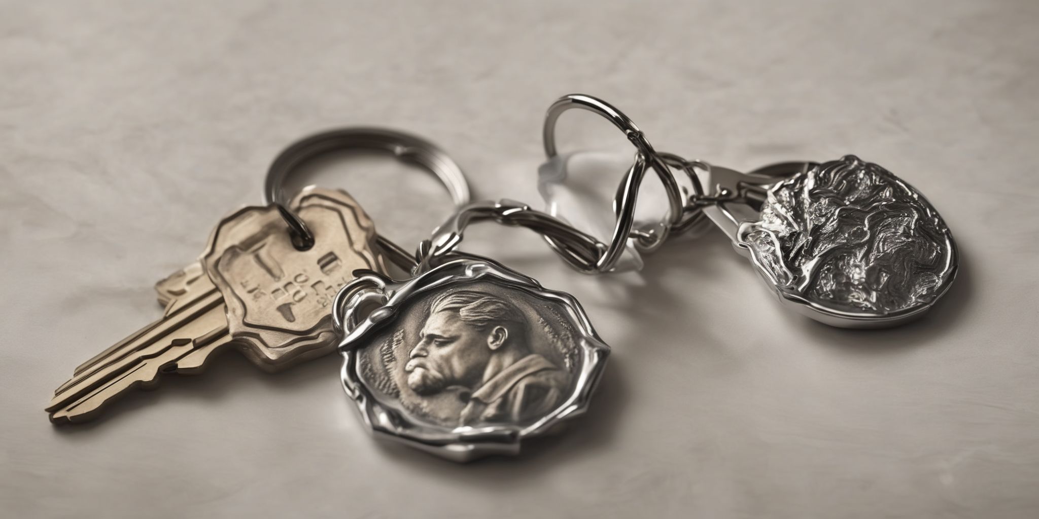 Keychain  in realistic, photographic style