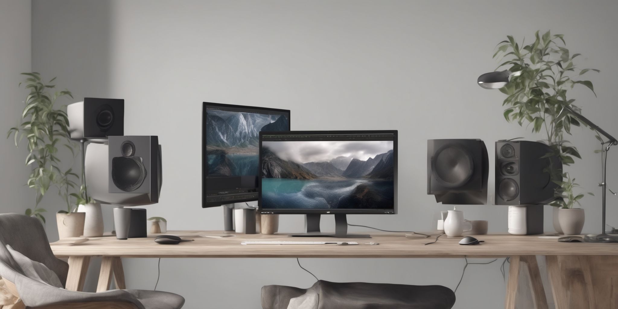 Monitor  in realistic, photographic style