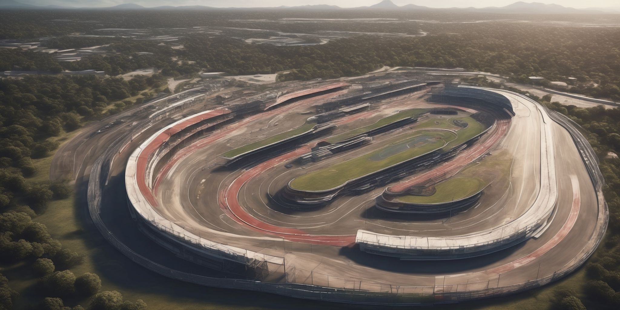Race track  in realistic, photographic style
