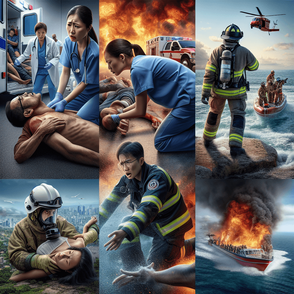 Emergencies  in realistic, photographic style