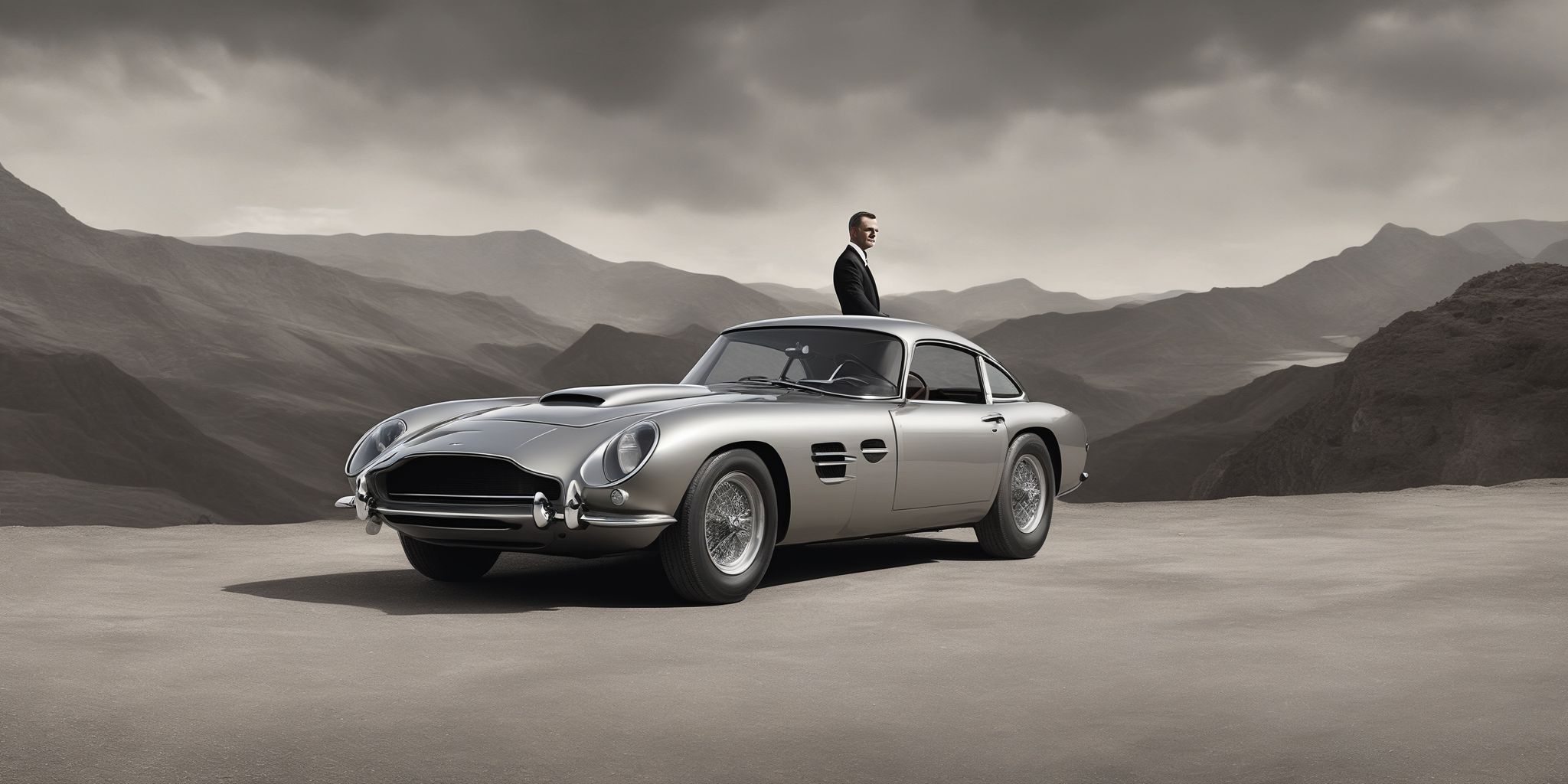Bond  in realistic, photographic style