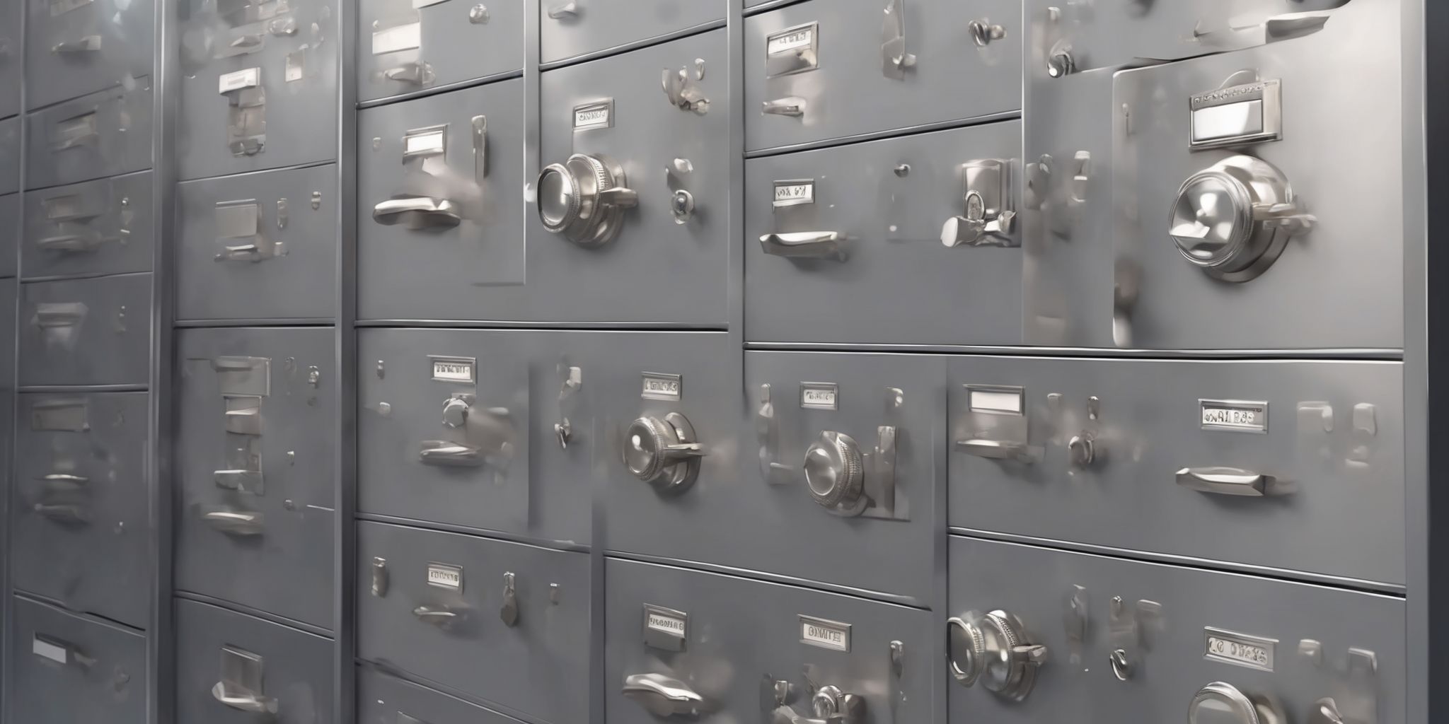 Safe deposit box  in realistic, photographic style