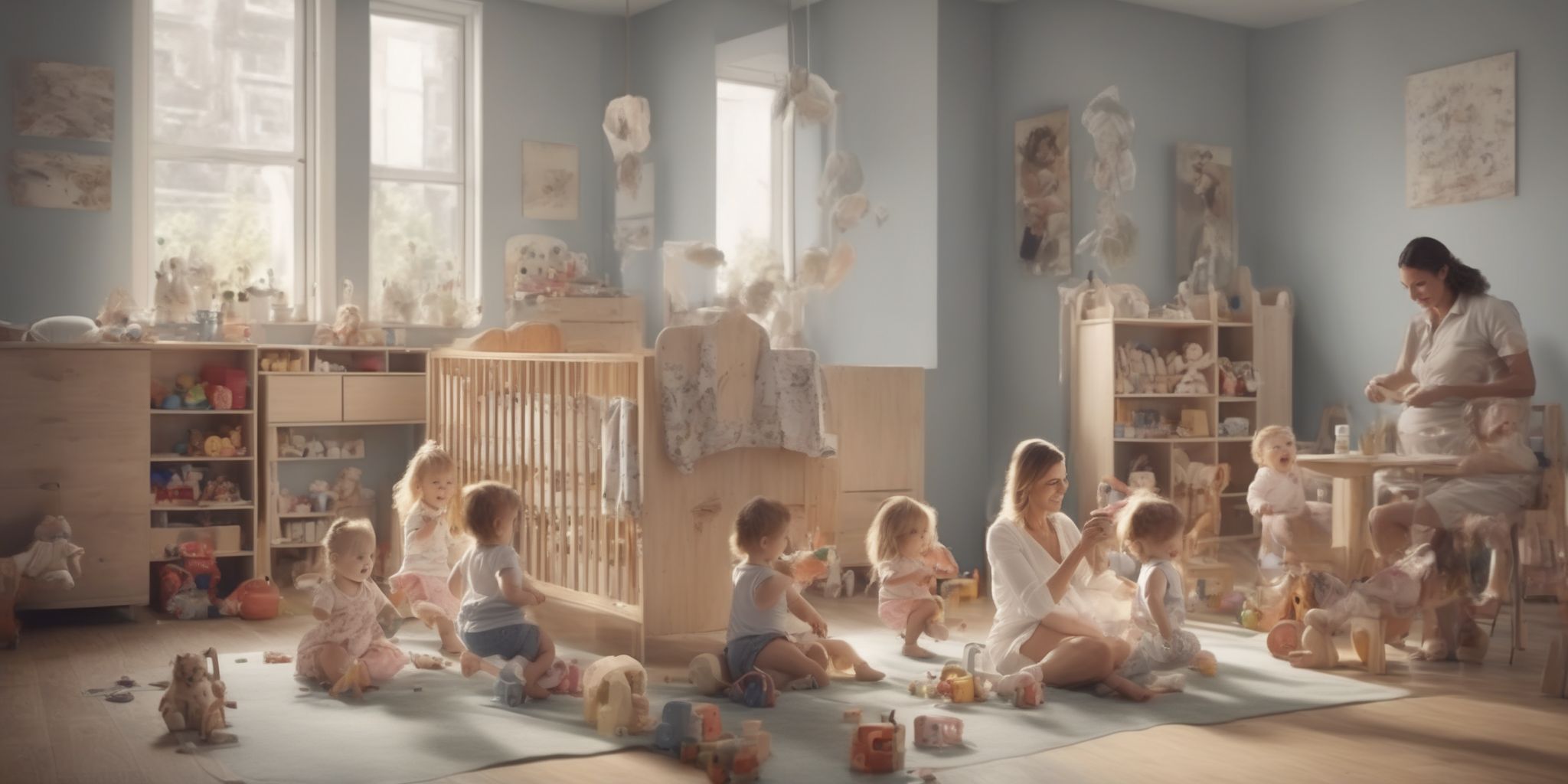 Childcare  in realistic, photographic style