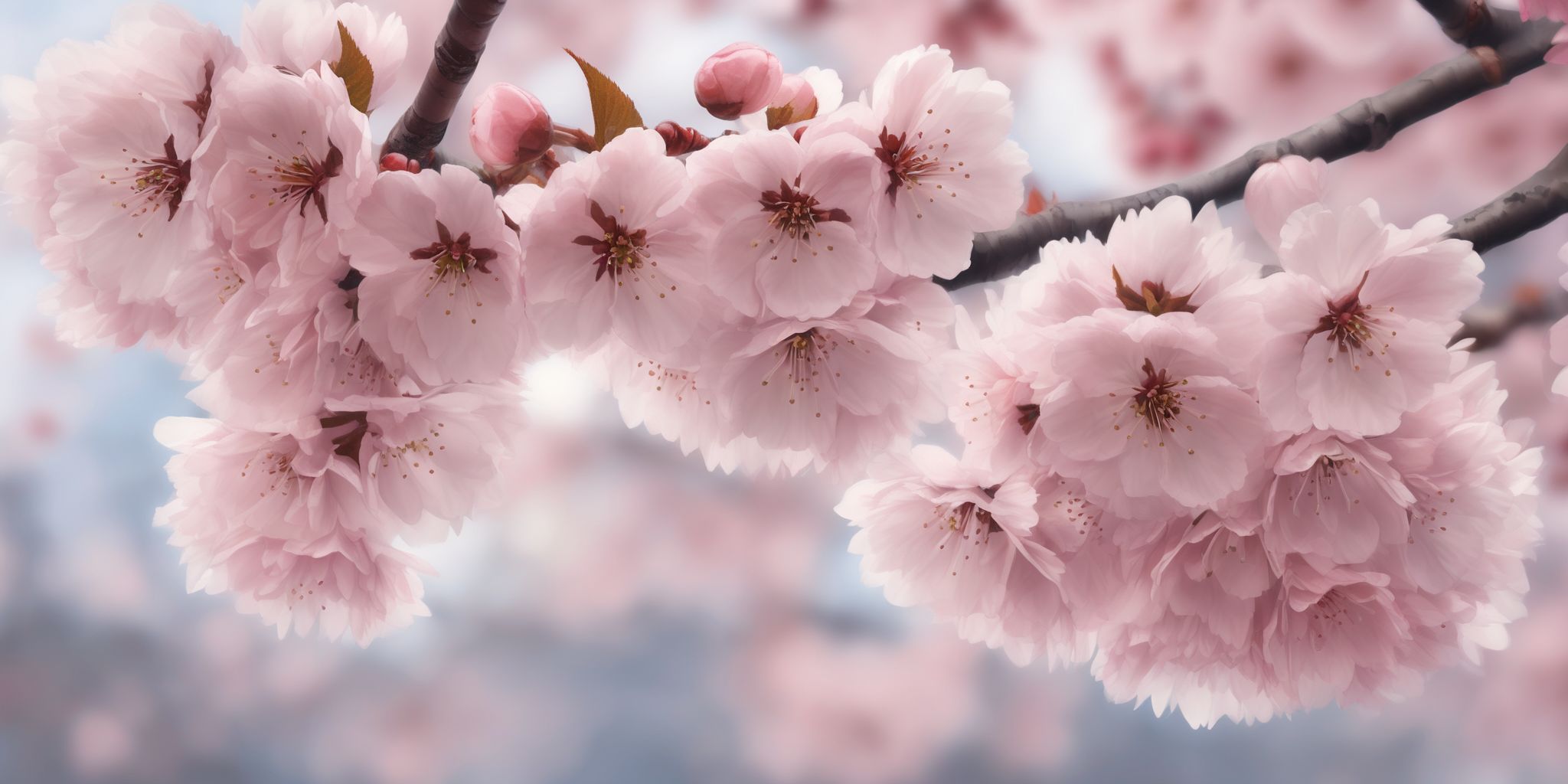 Sakura (cherry blossom)  in realistic, photographic style