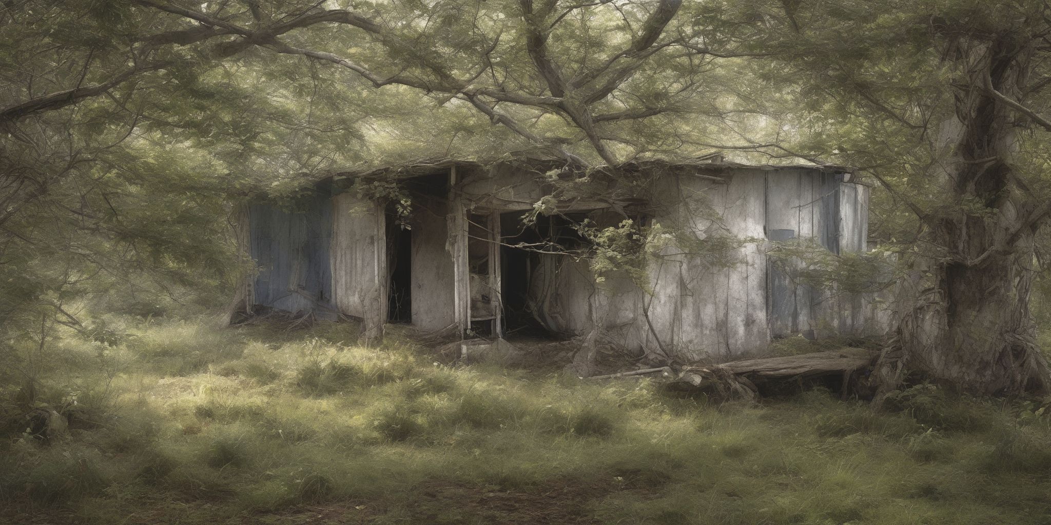 Sheltered  in realistic, photographic style