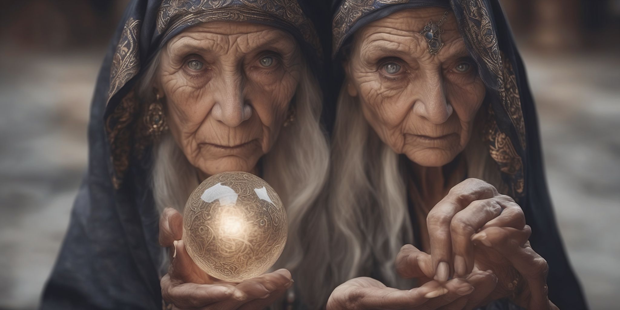 Fortune teller  in realistic, photographic style