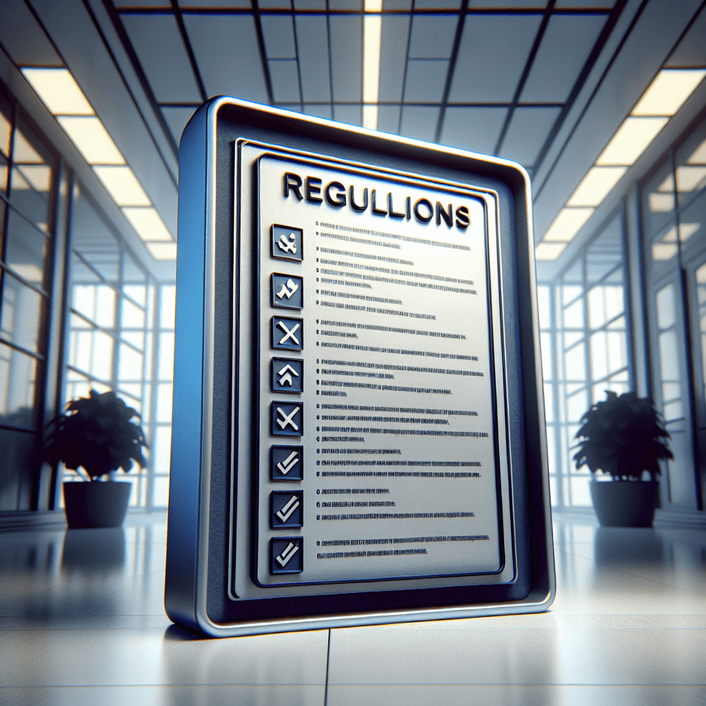 Regulations  in realistic, photographic style