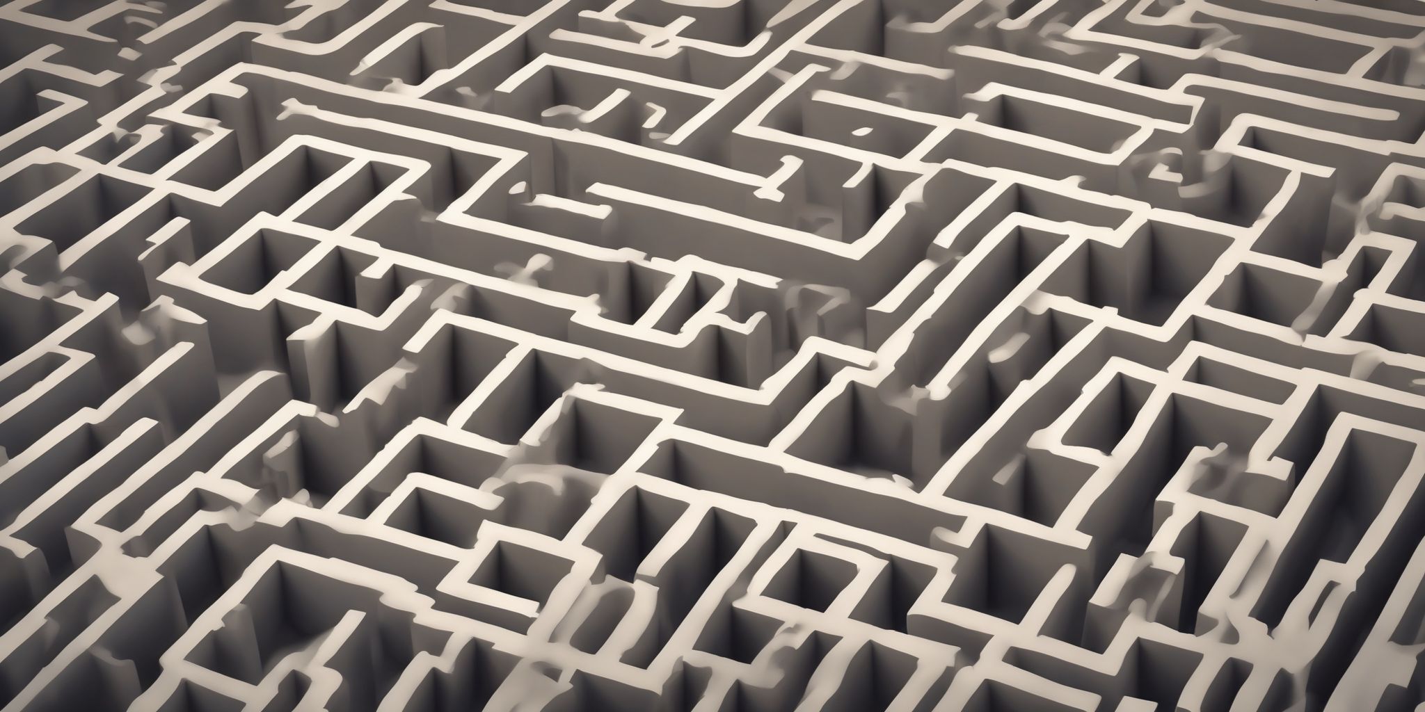 Maze  in realistic, photographic style