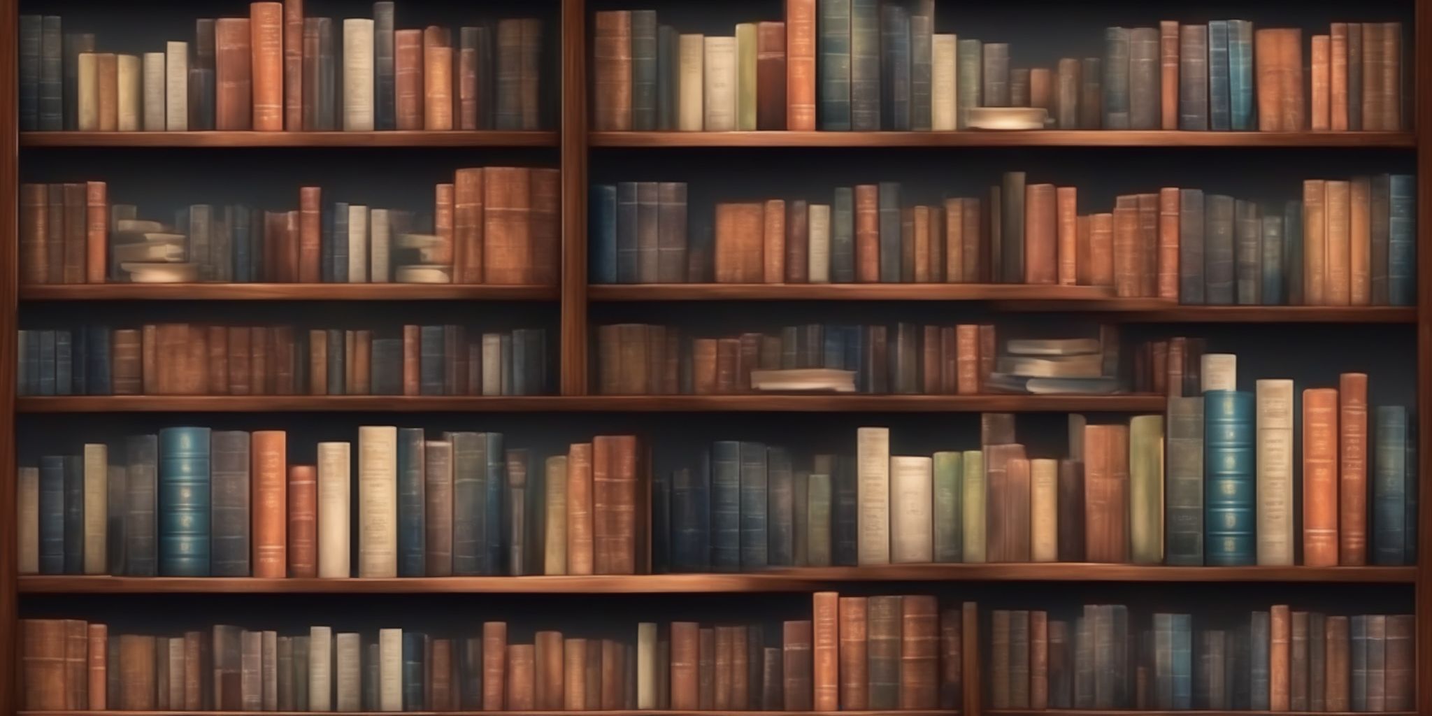 Bookshelf  in realistic, photographic style