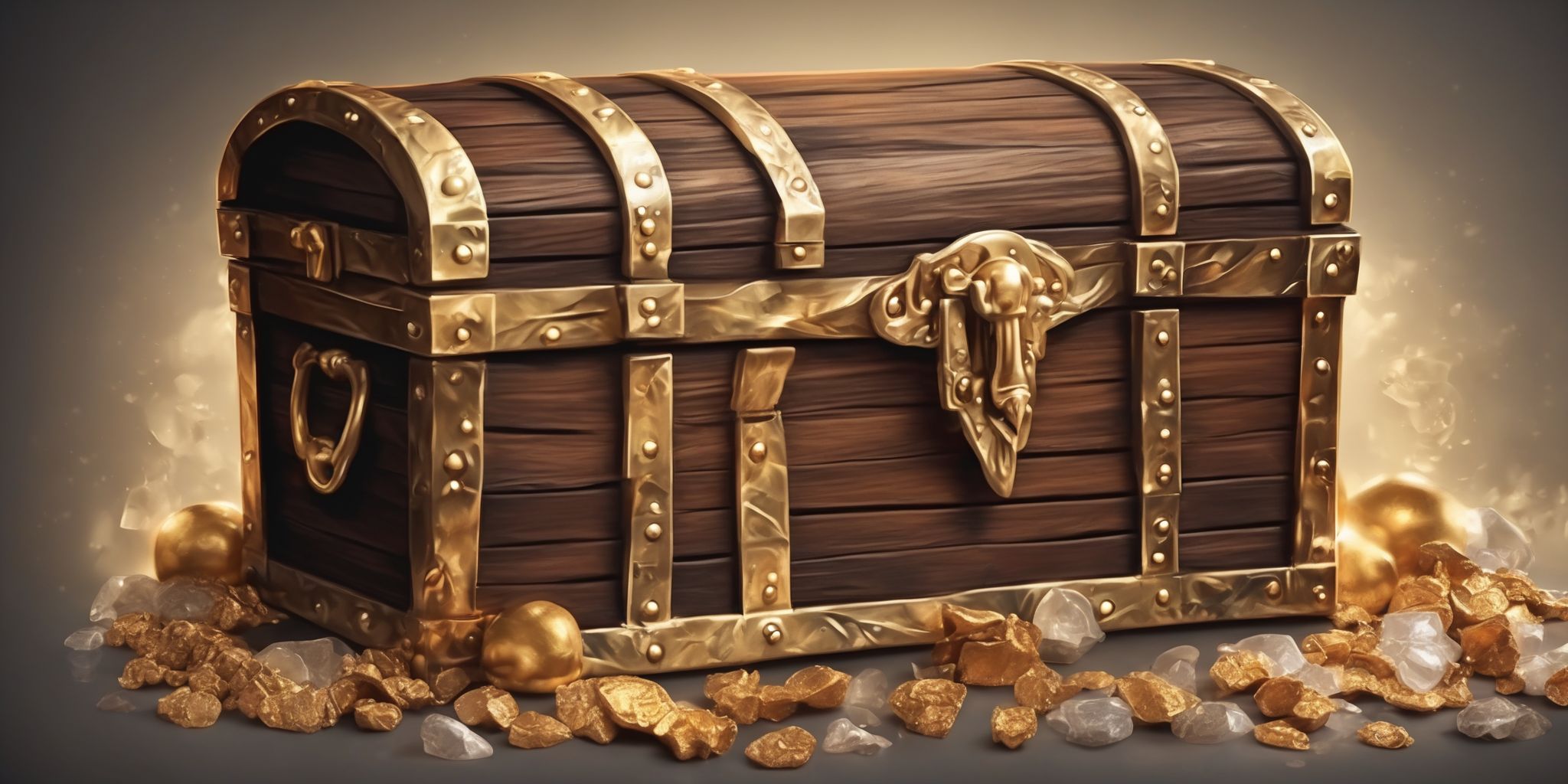 Treasure chest  in realistic, photographic style