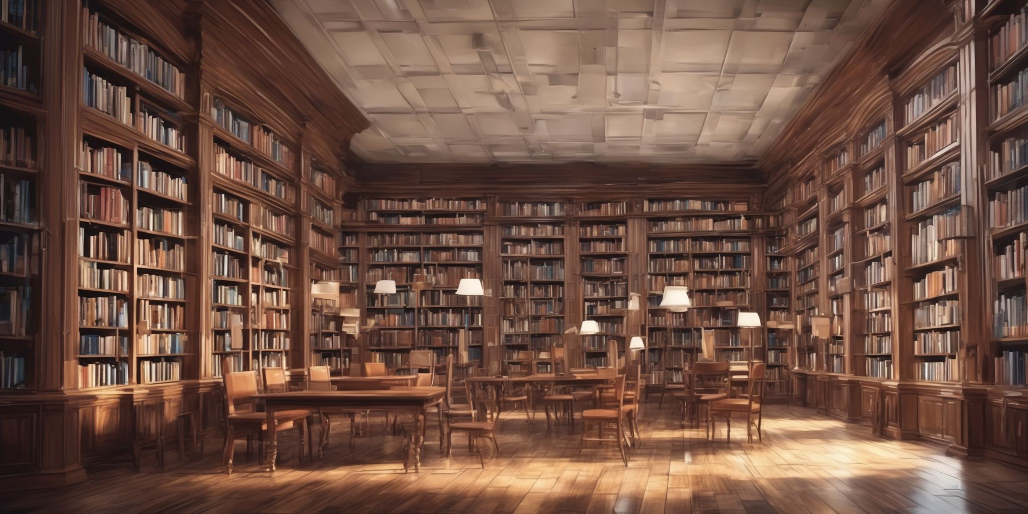 Library  in realistic, photographic style