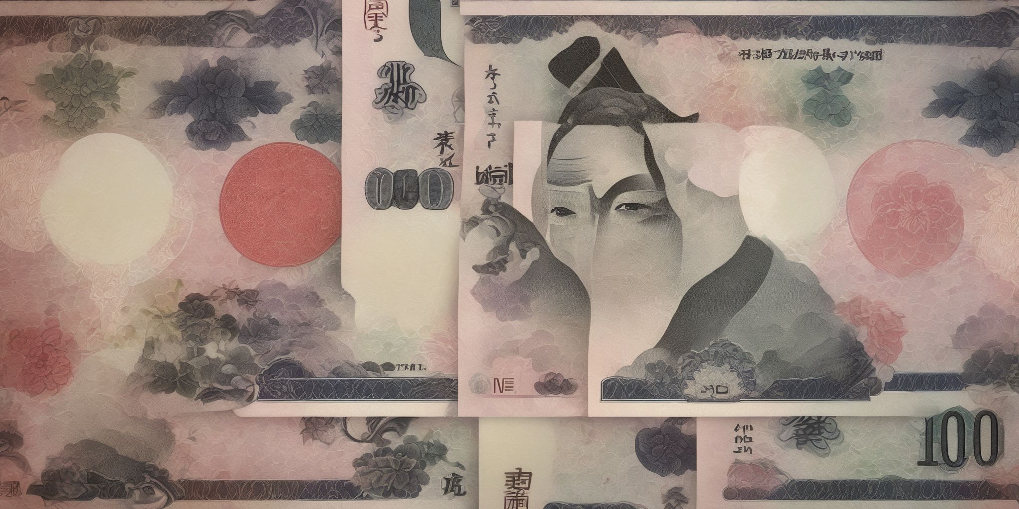 Japanese Yen  in realistic, photographic style