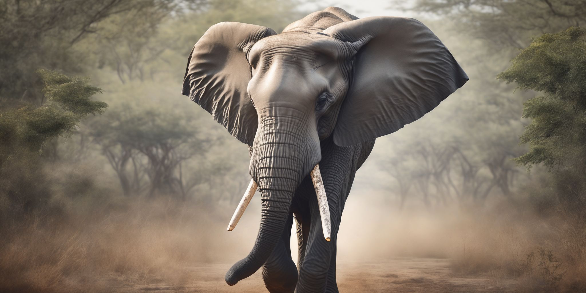 Elephant  in realistic, photographic style