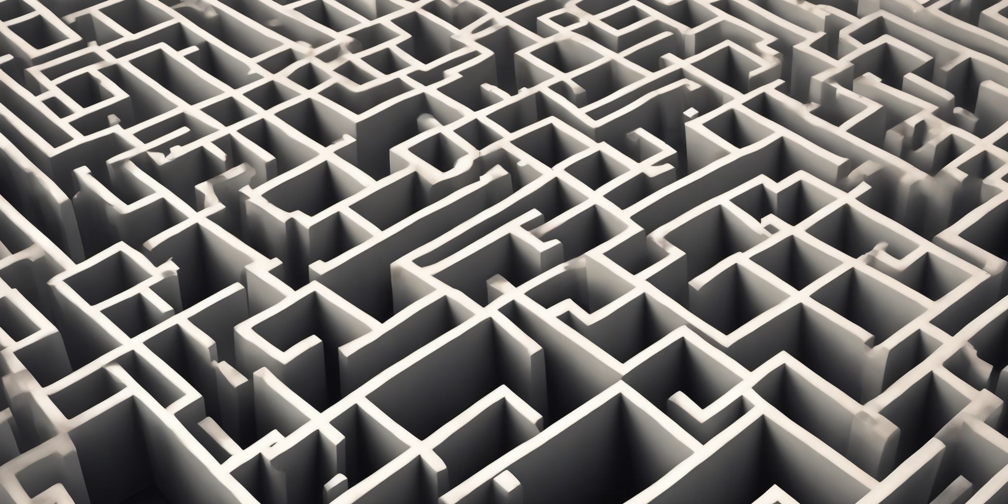 Maze  in realistic, photographic style