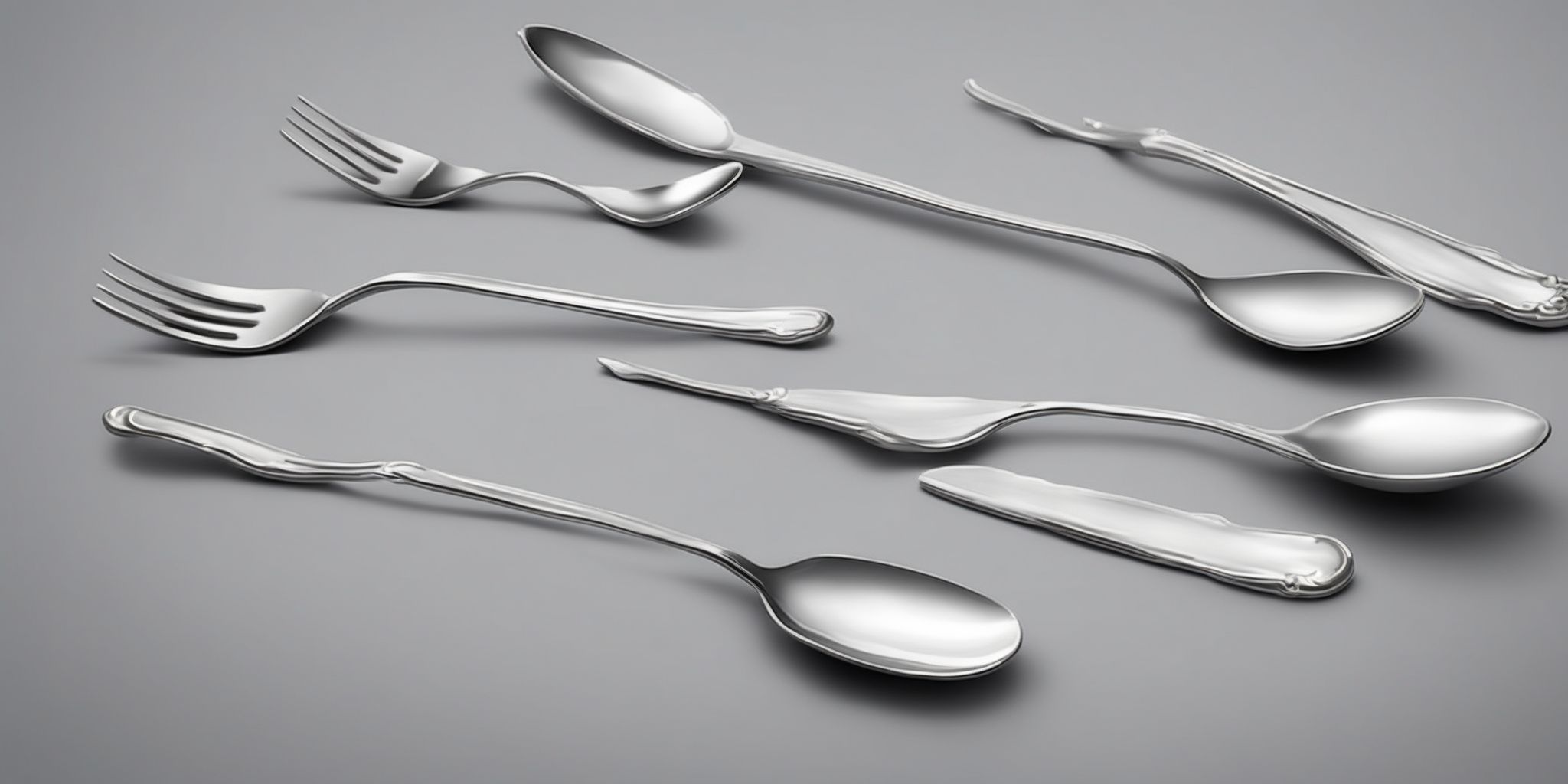 Silver spoon  in realistic, photographic style
