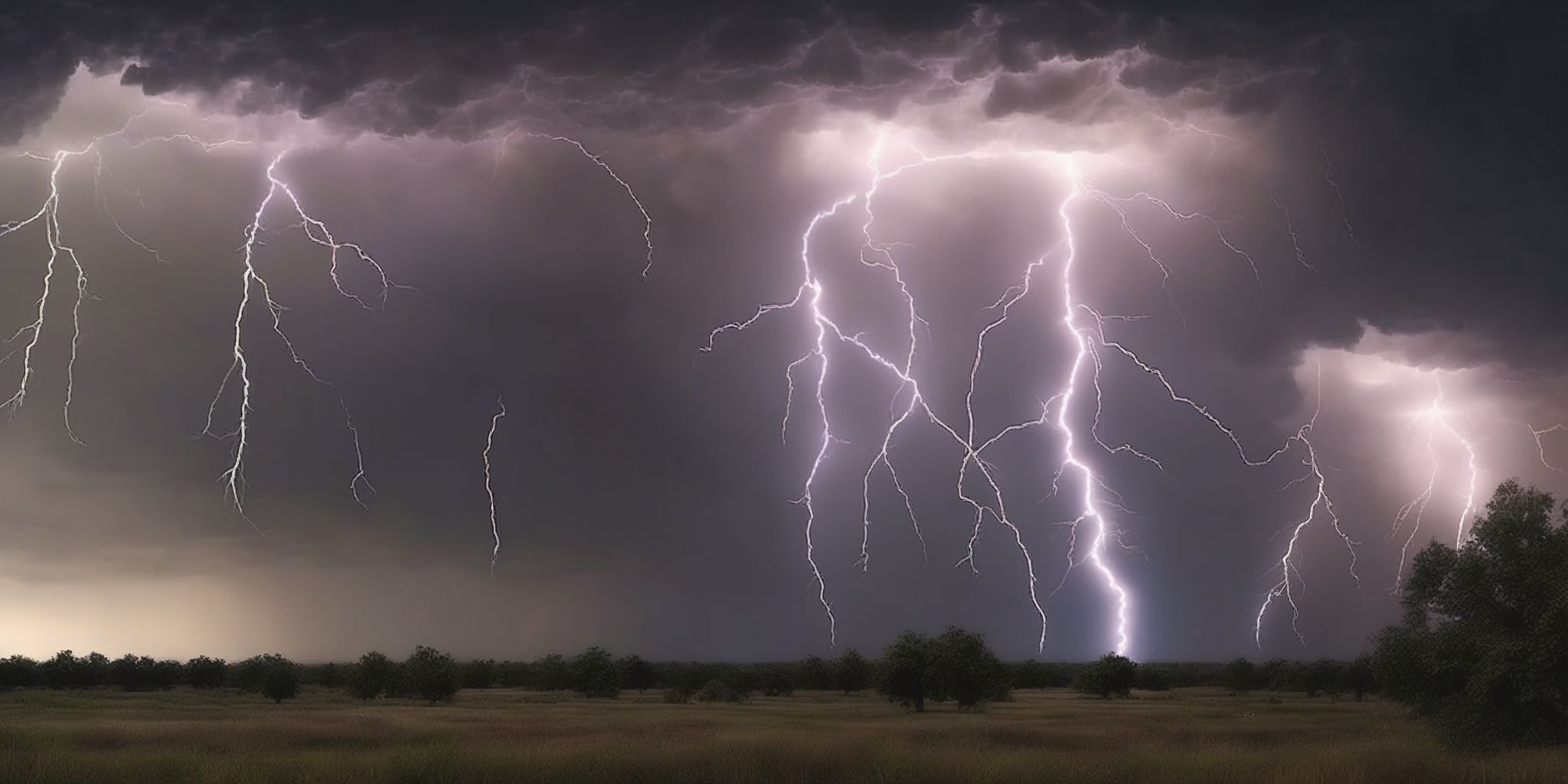 Lightning strike  in realistic, photographic style