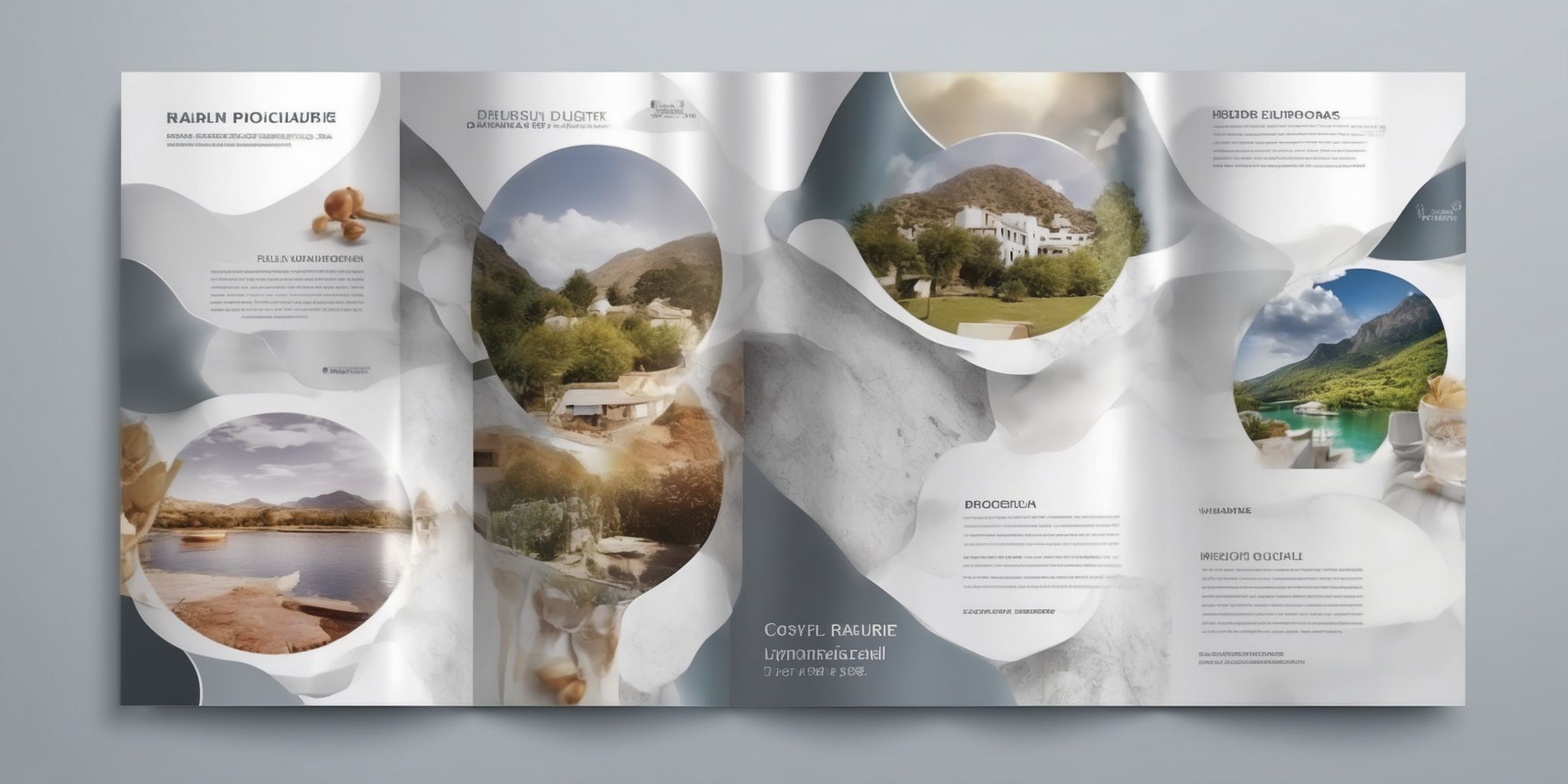 Brochure  in realistic, photographic style