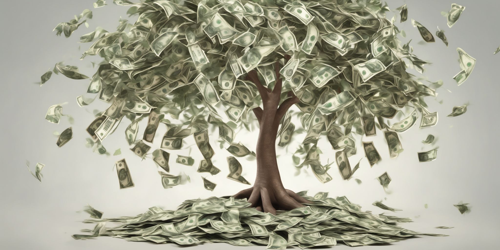 Money tree  in realistic, photographic style