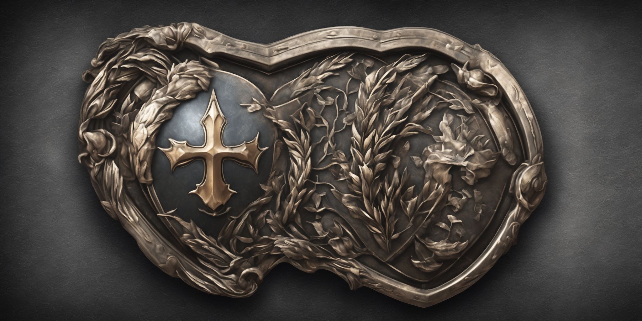 Principles shield  in realistic, photographic style