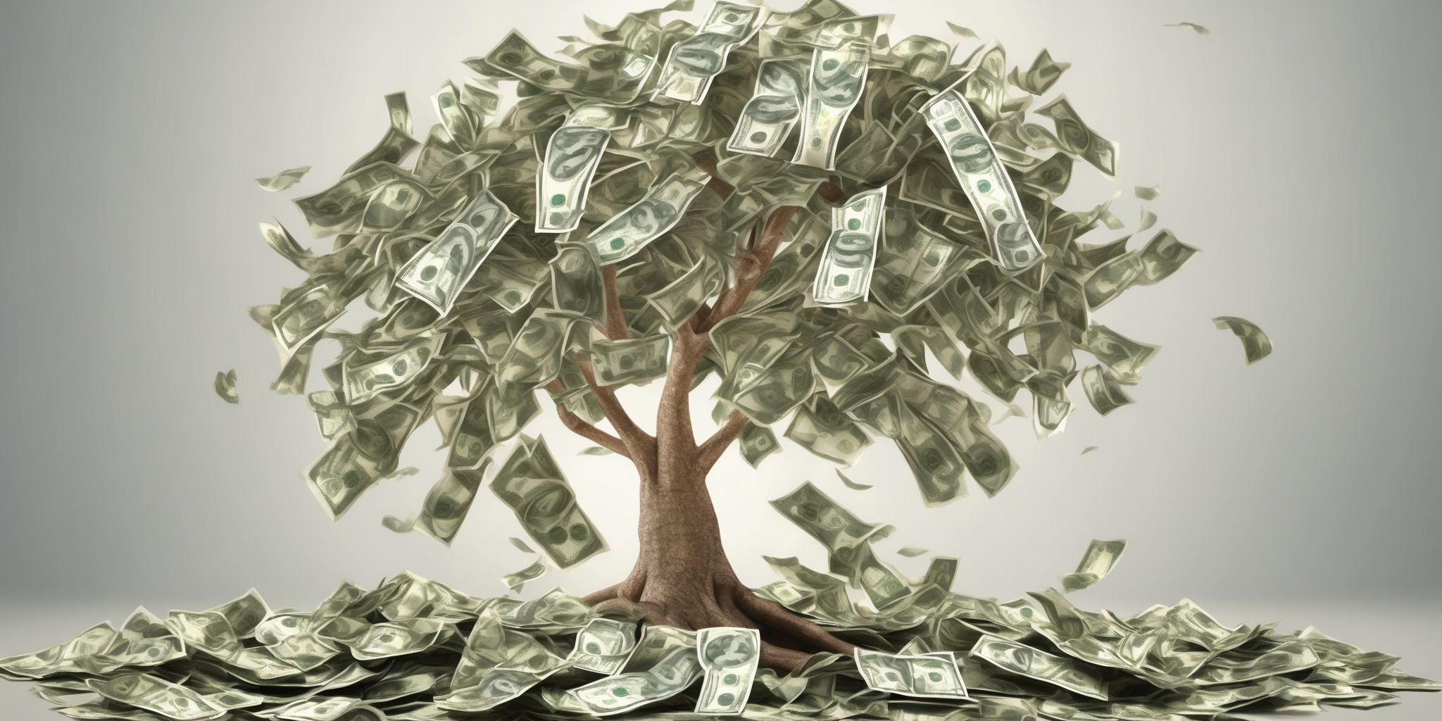 Money tree  in realistic, photographic style