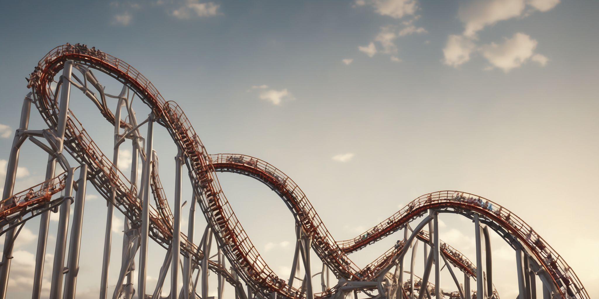 Rollercoaster  in realistic, photographic style