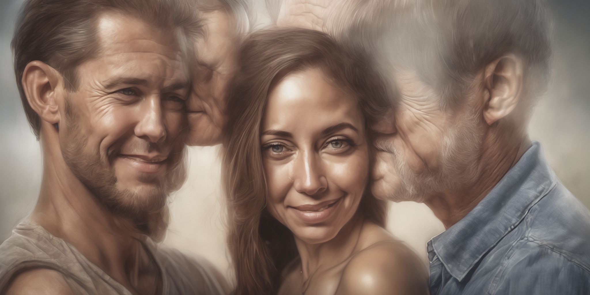 Couple  in realistic, photographic style