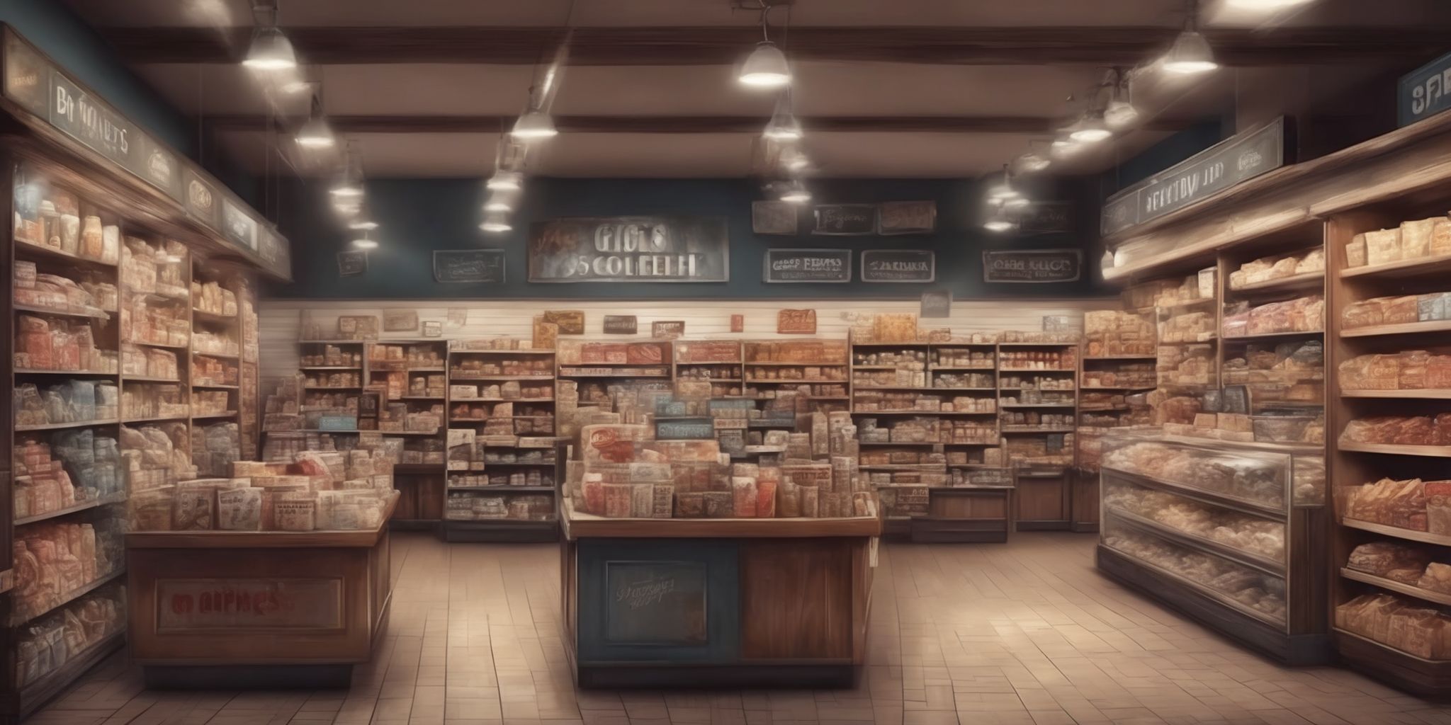 Stores  in realistic, photographic style