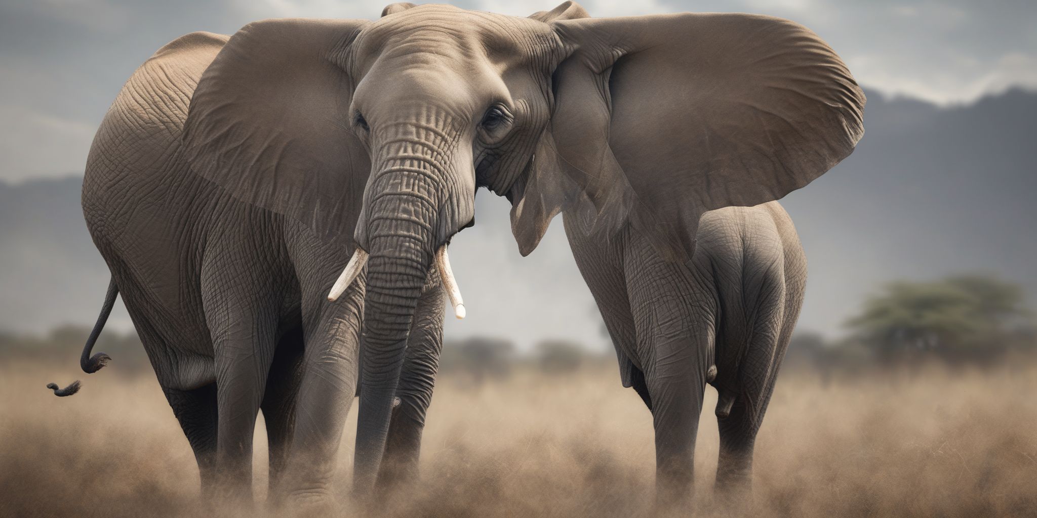 Elephant  in realistic, photographic style