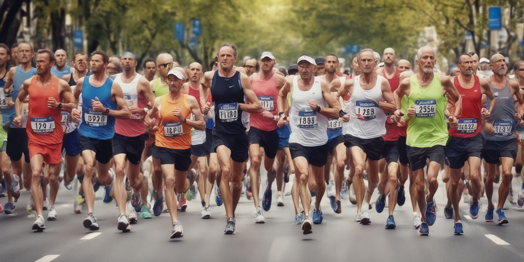Marathon  in realistic, photographic style