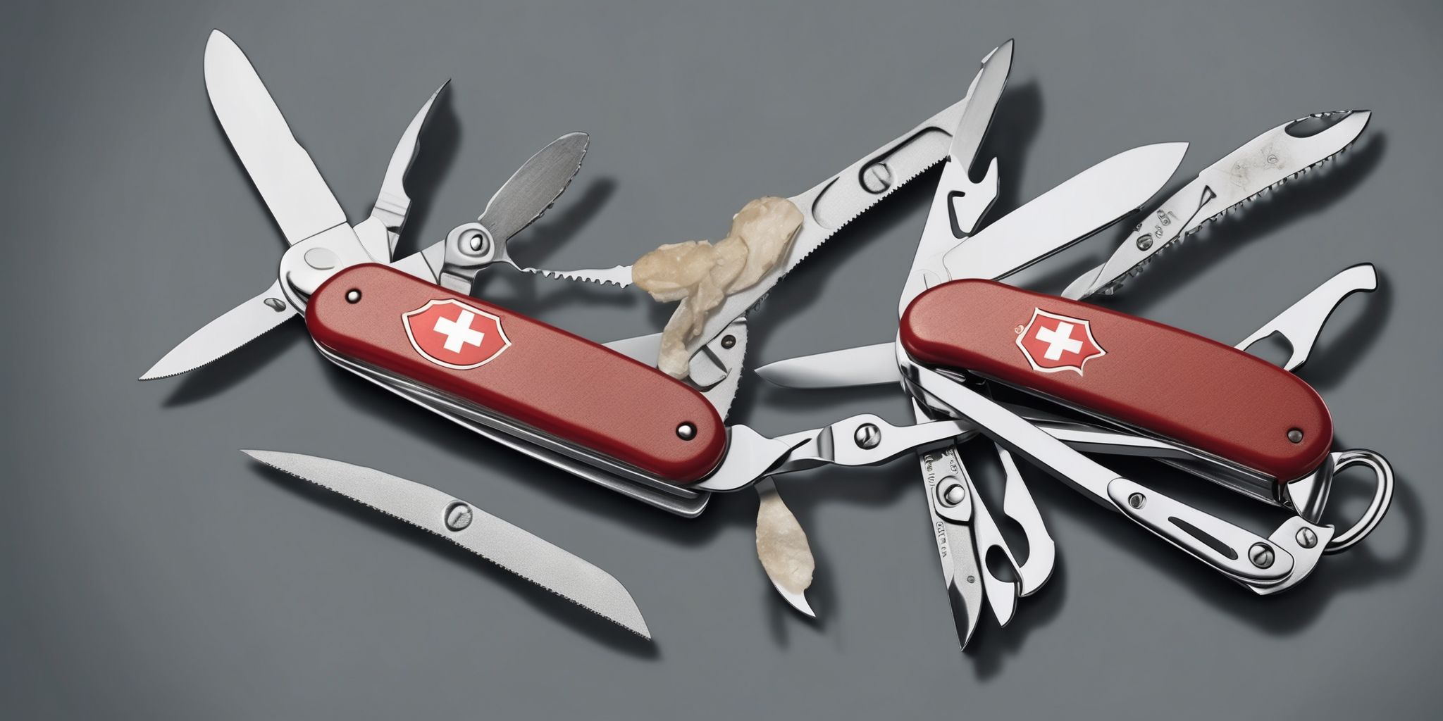 Swiss army knife  in realistic, photographic style