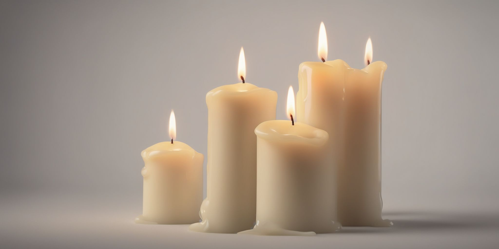 Flickering candle  in realistic, photographic style