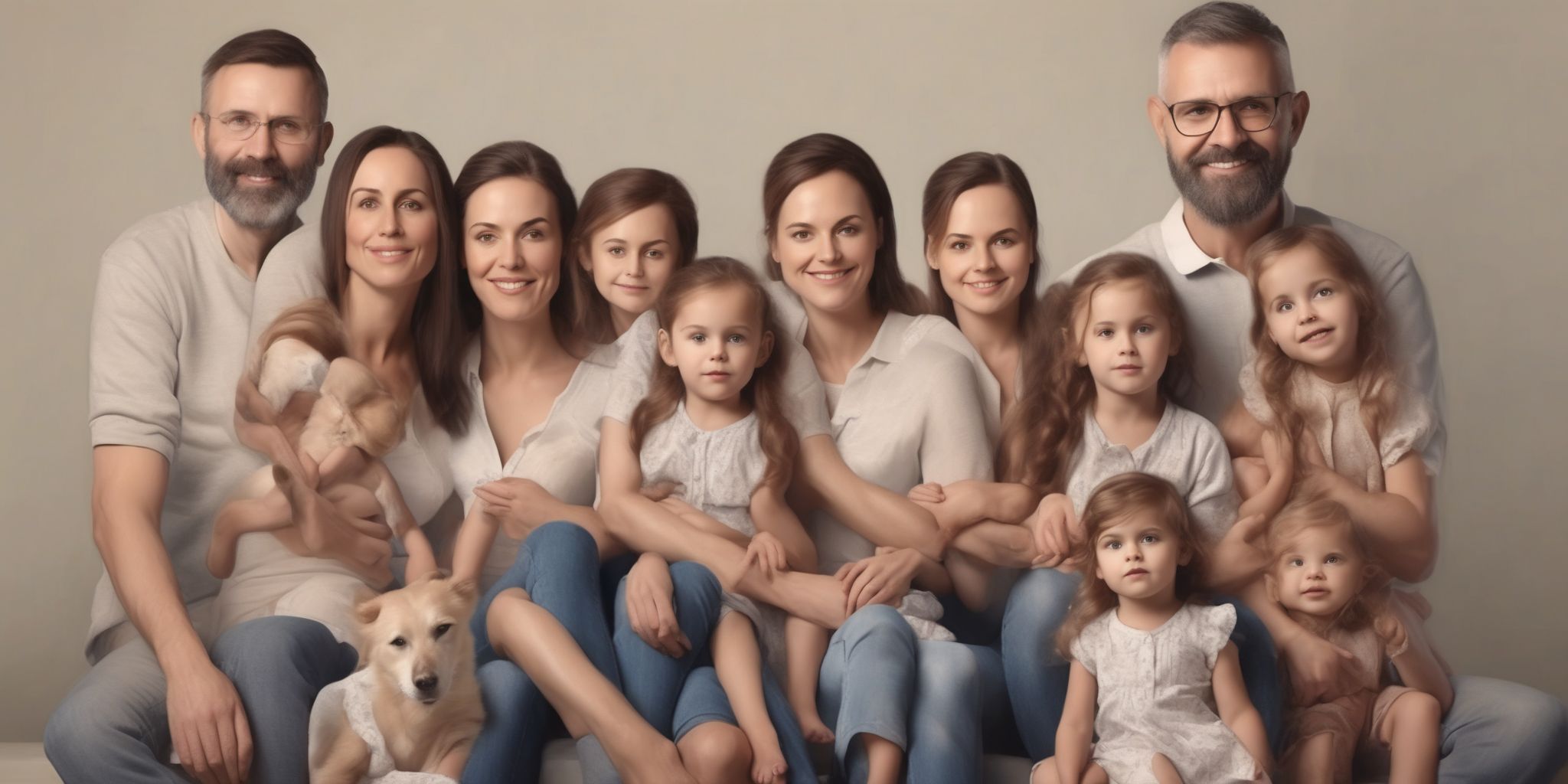 Family  in realistic, photographic style