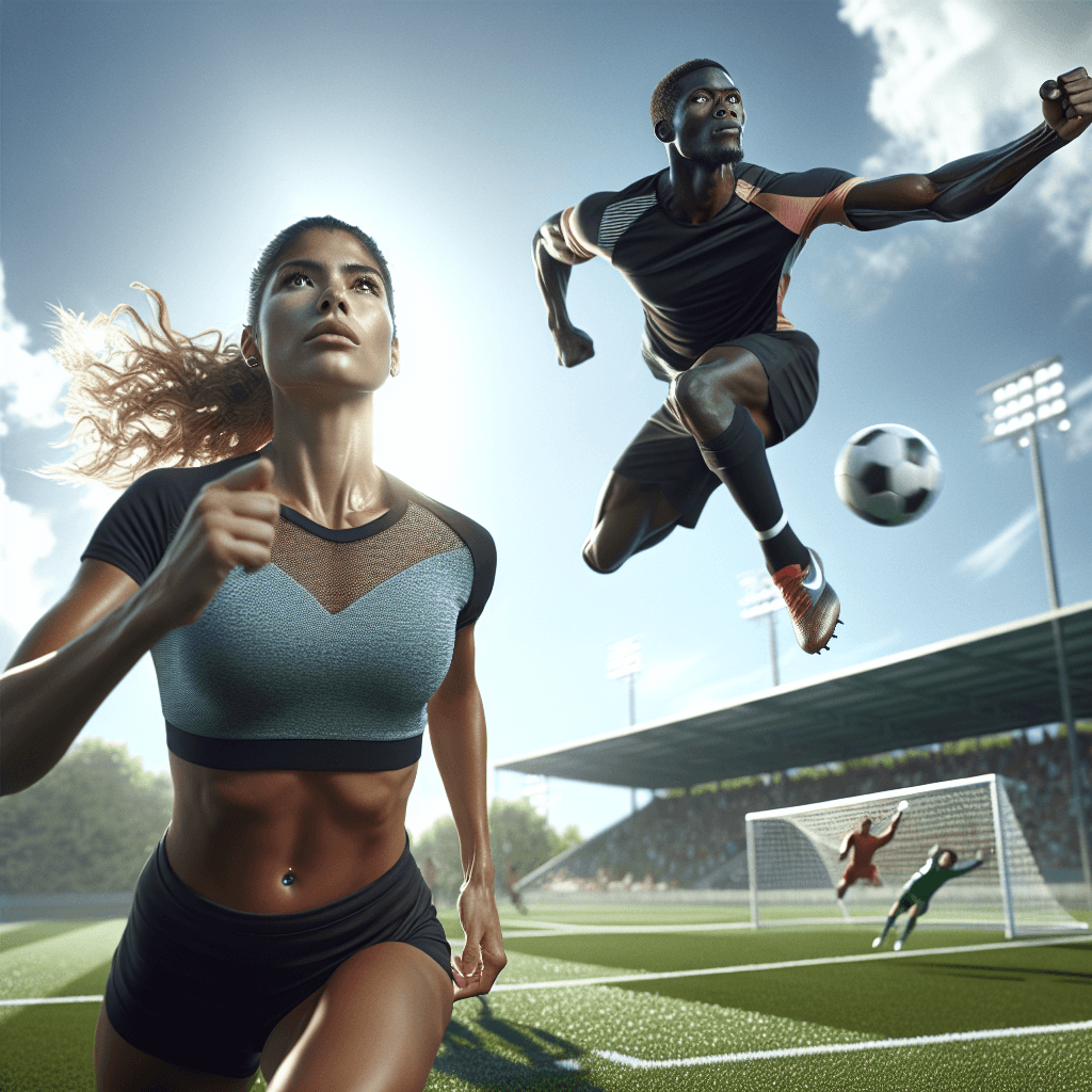 Athleticism  in realistic, photographic style