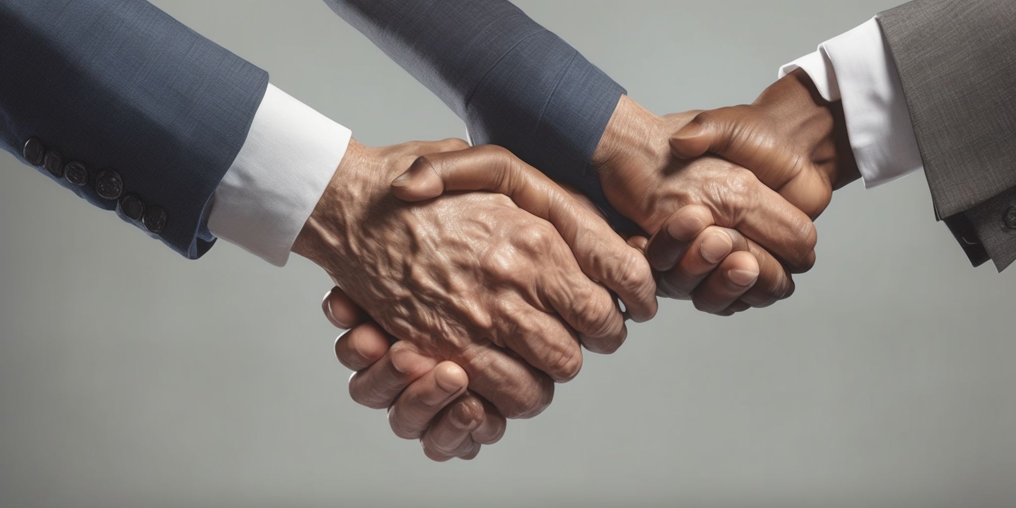 Handshake  in realistic, photographic style