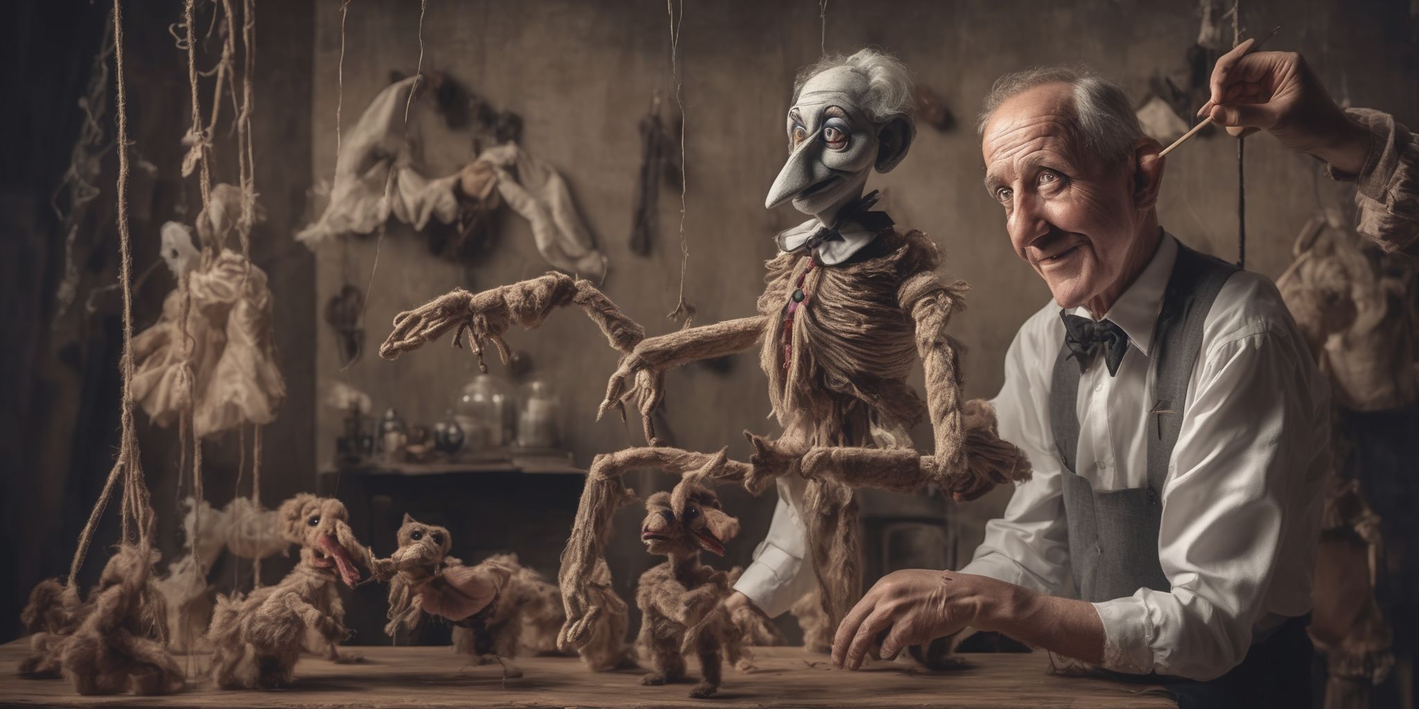 Puppeteer  in realistic, photographic style